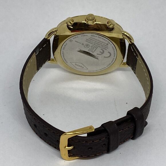 Fossil FTW1201 Women's Brown Leather Silver Analog Dial Hybrid Smartwatch XX797 - Picture 10 of 12